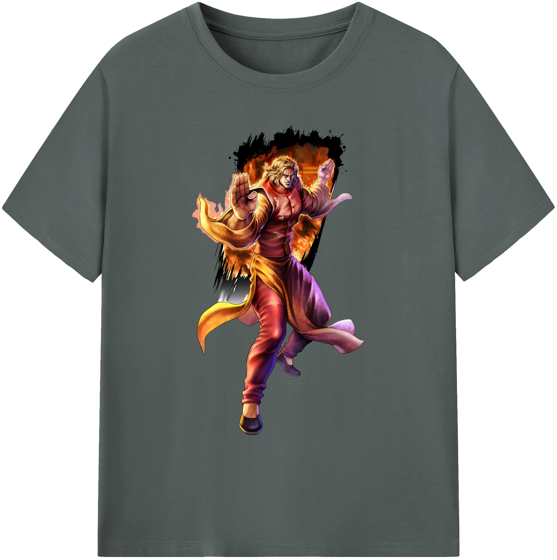 （画像用） 北斗の拳 Fist of the North Star 綿100％ メンズ半袖Tシャツ｜肌触りやわらか＆通気性